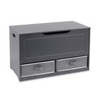 Badger Basket Up and Down Toy and Storage Box and Bench with Two Baskets Charcoal