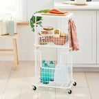 Chariot de rangement à roulettes en métal - Blanc - Brightroom™
