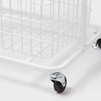 Chariot de rangement à roulettes en métal - Blanc - Brightroom™
