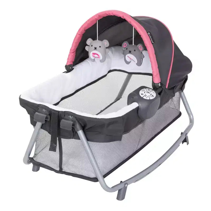 Baby Trend Lil Snooze Deluxe III Parc de jeu pour jumeaux - Cozy Berry : Matelas en mousse, Cadre en métal, Capacité de 13,6 kg