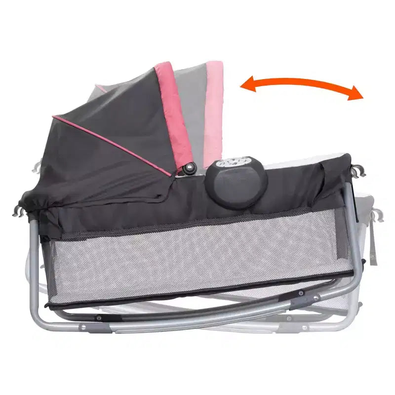 Baby Trend Lil Snooze Deluxe III Parc de jeu pour jumeaux - Cozy Berry : Matelas en mousse, Cadre en métal, Capacité de 13,6 kg