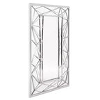 Howard Elliott 35.5"x23.5" Mirax Stainless Steel Framed Rectangular Wall Mirror Silver