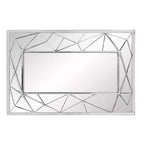 Howard Elliott 35.5"x23.5" Mirax Stainless Steel Framed Rectangular Wall Mirror Silver