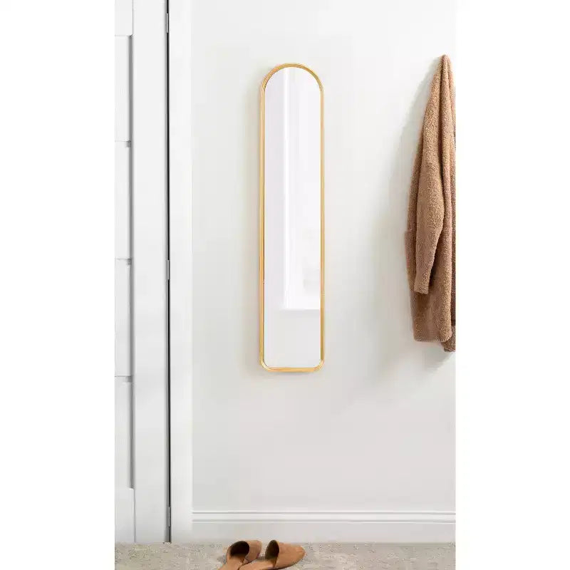 Kate & Laurel All Things Decor Miroir mural arqué encadré Caskill 8"x38" Or