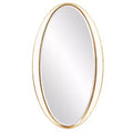 Howard Elliott 49"x28" Oval Decorative Rania Wall Mirror White/Gold