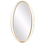 Howard Elliott 49"x28" Oval Decorative Rania Wall Mirror White/Gold