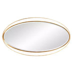 Howard Elliott 49"x28" Oval Decorative Rania Wall Mirror White/Gold