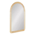 Kate & Laurel All Things Decor 24"X36" Dessa Arched Wall Mirror Natural
