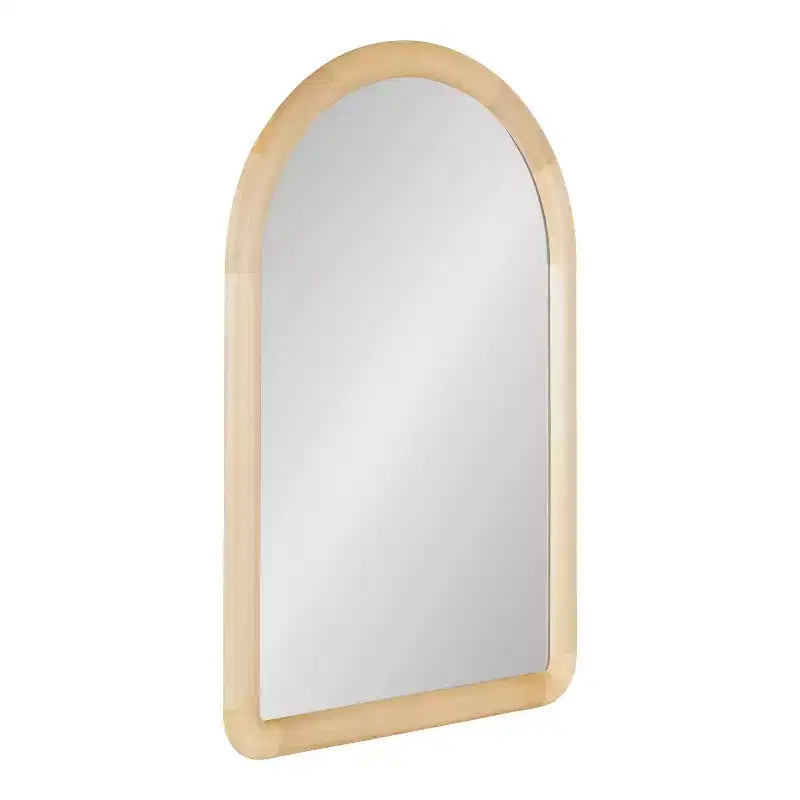 Kate & Laurel All Things Decor 24"X36" Dessa Arched Wall Mirror Natural