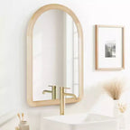Miroir Mural Arqué Dessa 24"X36" Kate & Laurel All Things Decor Naturel
