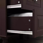 Famapy Wardrobe with Mirror 3 Doors 5 Drawers Classic Style