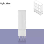 Famapy Wardrobe with Mirror 3 Doors 5 Drawers Classic Style