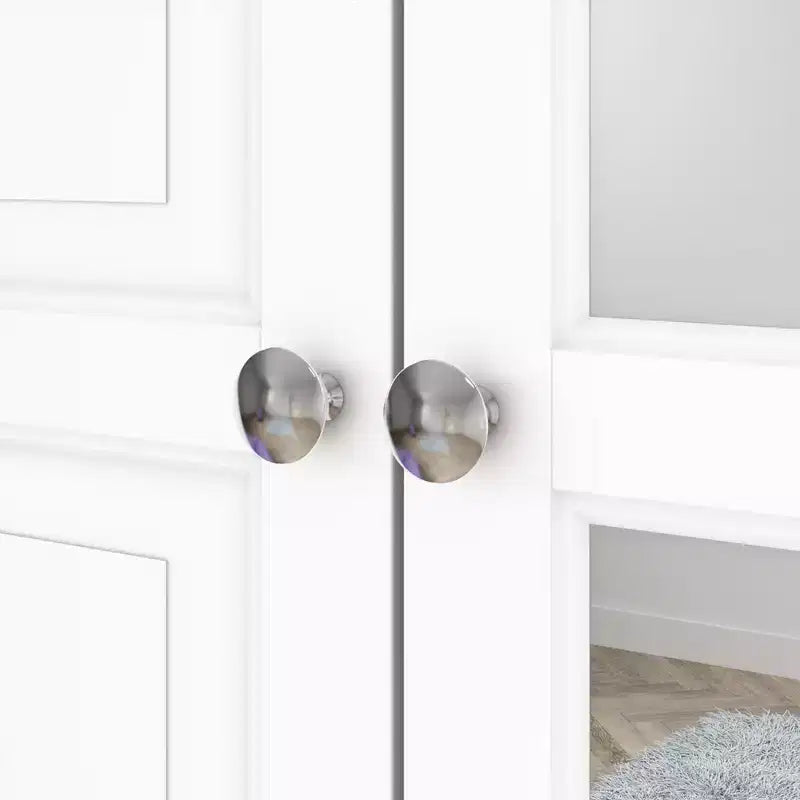 Famapy Wardrobe with Mirror 3 Doors 5 Drawers Classic Style