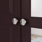 Famapy Wardrobe with Mirror 3 Doors 5 Drawers Classic Style