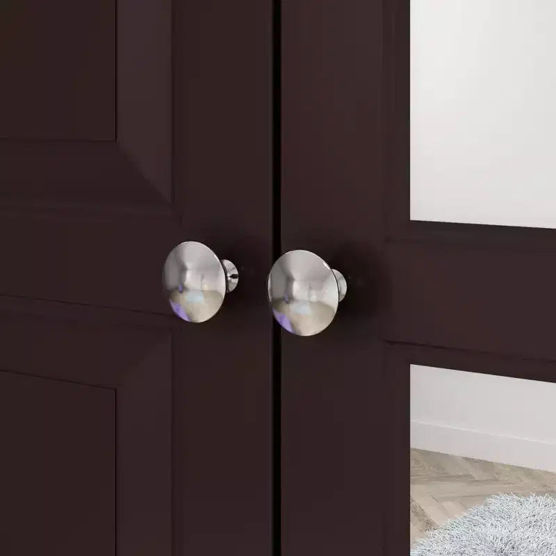Famapy Wardrobe with Mirror 3 Doors 5 Drawers Classic Style