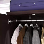 Famapy Wardrobe with Mirror 3 Doors 5 Drawers Classic Style