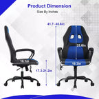 BestMassage Chaise de jeu Chaise de bureau avec soutien lombaire Hauteur réglable Cuir PU Chaise de direction pour femmes, hommes et adultes
