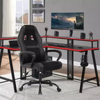 BestMassage Chaise de jeu Chaise de bureau avec soutien lombaire Hauteur réglable Cuir PU Chaise de direction pour femmes, hommes et adultes