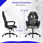 BestMassage Chaise de jeu Chaise de bureau avec soutien lombaire Hauteur réglable Cuir PU Chaise de direction pour femmes, hommes et adultes