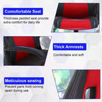 BestMassage Chaise de jeu Chaise de bureau avec soutien lombaire Hauteur réglable Cuir PU Chaise de direction pour femmes, hommes et adultes