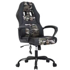 BestMassage Chaise de jeu Chaise de bureau avec soutien lombaire Hauteur réglable Cuir PU Chaise de direction pour femmes, hommes et adultes