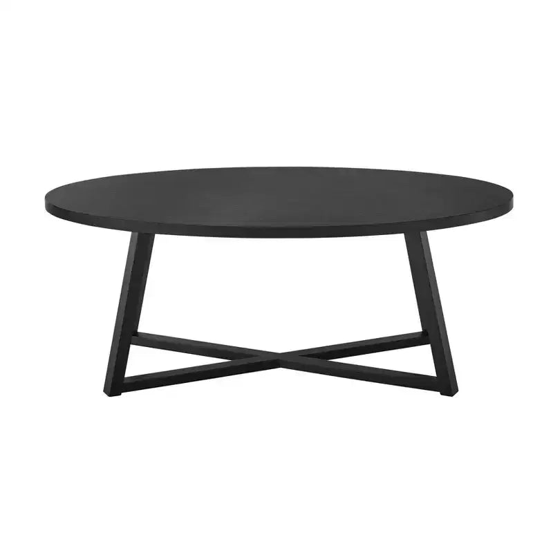 Table basse ovale en bois Modern Harmony de Roundhill Furniture