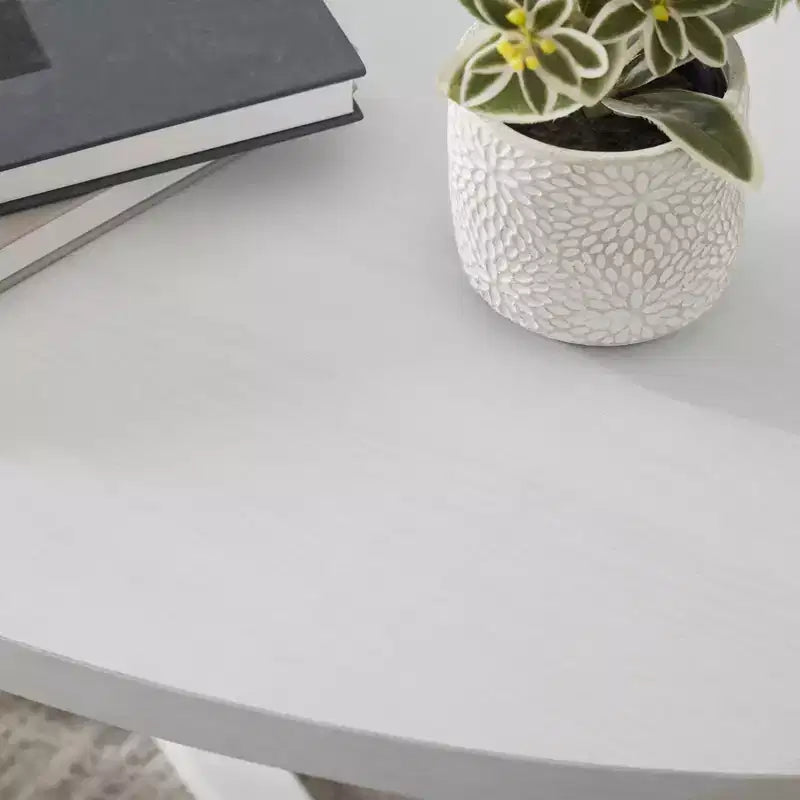 Table basse ovale en bois Modern Harmony de Roundhill Furniture