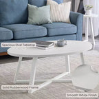 Table basse ovale en bois Modern Harmony de Roundhill Furniture