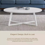 Table basse ovale en bois Modern Harmony de Roundhill Furniture