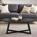 Table basse ovale en bois Modern Harmony de Roundhill Furniture