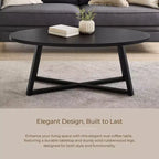 Table basse ovale en bois Modern Harmony de Roundhill Furniture
