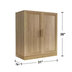 PexFix 36x31x16 Wood Accent Cabinet with Adjustable Shelf Storage Cabinet Natural