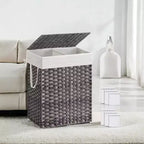 90L Laundry Hamper with Lid Laundry Clothes Hamper with 2 Removable Liner Bags Wicker Double Laundry Basket for Bathroom