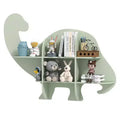 Costway 2-Tier Floating Dinosaur Kids Bookshelf Wall-Mounted Nursery Book Shelf
