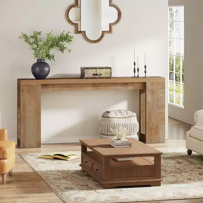 Tribesigns 70.9 inch Extra Long Console Table, Narrow Entryway Sofa Accent Table for Living Room Hallway