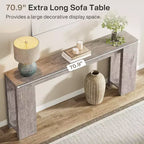 Tribesigns 70.9 inch Extra Long Console Table, Narrow Entryway Sofa Accent Table for Living Room Hallway