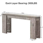 Tribesigns 70.9 inch Extra Long Console Table, Narrow Entryway Sofa Accent Table for Living Room Hallway