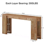 Tribesigns 70.9 inch Extra Long Console Table, Narrow Entryway Sofa Accent Table for Living Room Hallway