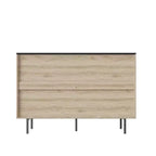 Commode à 6 tiroirs, Armoire de rangement sans poignée pour chambre à coucher, Naturel -ModernLuxe