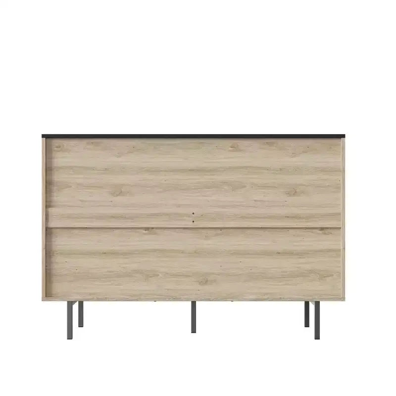 Commode à 6 tiroirs, Armoire de rangement sans poignée pour chambre à coucher, Naturel -ModernLuxe
