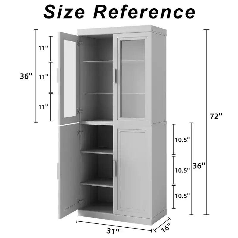 Armoire de cuisine PexFix 72x31x16 en bois avec étagères réglables, brun clair