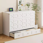 Lit escamotable grand lit Whisen Clever Design, peut être plié dans une armoire avec de grands tiroirs