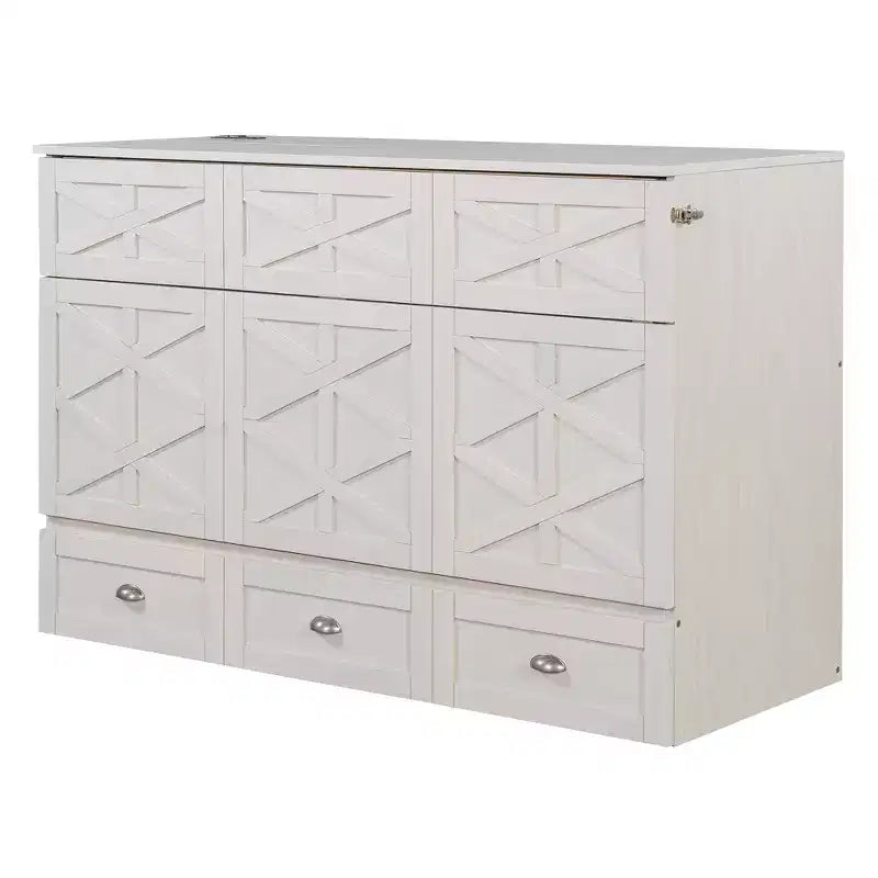 Lit escamotable grand lit Whisen Clever Design, peut être plié dans une armoire avec de grands tiroirs