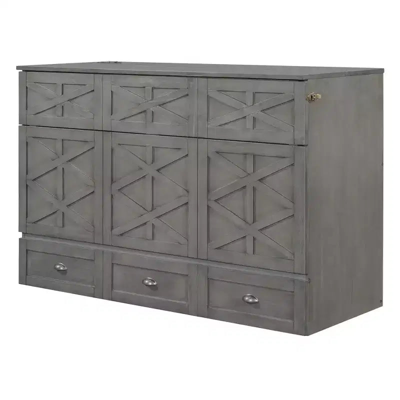 Lit escamotable grand lit Whisen Clever Design, peut être plié dans une armoire avec de grands tiroirs