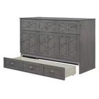 Lit escamotable grand lit Whisen Clever Design, peut être plié dans une armoire avec de grands tiroirs