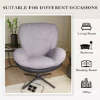 Fauteuil pivotant moderne Christopher Knight Home Alger en chenille et similicuir