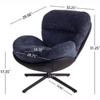 Fauteuil pivotant moderne Christopher Knight Home Alger en chenille et similicuir