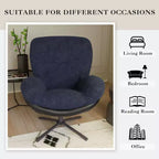 Fauteuil pivotant moderne Christopher Knight Home Alger en chenille et similicuir