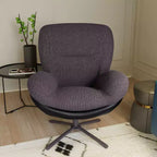 Fauteuil pivotant moderne Christopher Knight Home Alger en chenille et similicuir