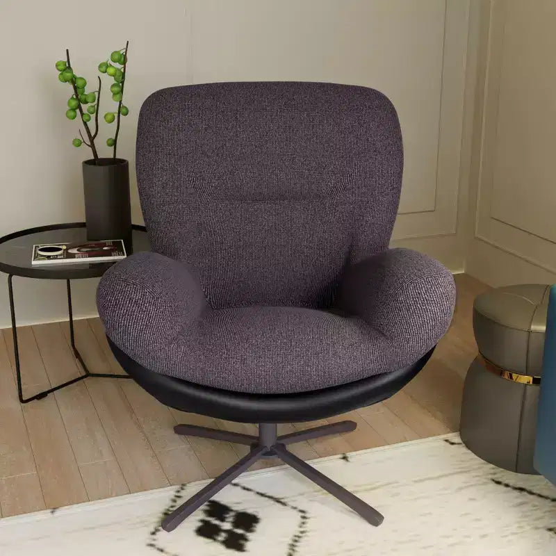 Fauteuil pivotant moderne Christopher Knight Home Alger en chenille et similicuir